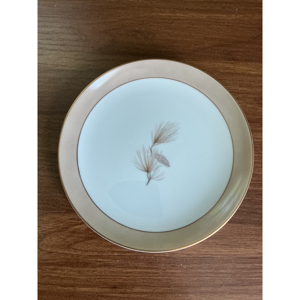 Sango Pinecone Dessert Plates, Set of 4, Vintage Nature-Inspired China
